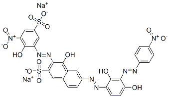 CAS 登录号：97337-89-8， 6-[[2,4-二羟基-3-[(4-硝基苯基)偶氮]苯基]偶氮]-4-羟基-3-[(2-羟基-3-硝基-5-磺酸基苯基)偶氮]萘-2-磺酸二钠