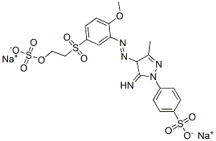 CAS#: 97403-76-4， Disodium 4-[4,5-Dihydro-5-Imino-4-[[2-Methoxy-5-[[2-(Sulphonatooxy)Ethyl]Sulphonyl]Phenyl]Azo]-3-Methyl-1H-Pyrazol-1-Yl]Benzenesulphonate