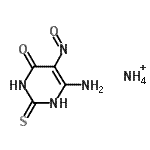 CAS 登录号:97635-40-0, 6-氨基-2,3-二氢-5-亚硝基-2-硫代-4(1H)-嘧啶酮铵盐(1:1)
