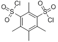 structure of CAS# 97997-76-7, 2,4,5,6-Tetramethyl-1,3-Benzenedisulfonyl dichloride;REF DUPL: 2,4,5,6-Tetramethylbenzenedisulfonyl Dichloride;2,4,5,6-Tetramethylbenzene-1,3-Disulfonyl Dichloride;2,4,5,6-TETRAMETHYLBENZENEDISULFONYL DICHLORIDE