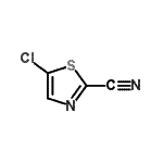 structure of CAS# 98020-94-1, 5-Chloro-1,3-thiazole-2-carbonitrile;2-Thiazolecarbonitrile, 5-chloro-