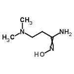 structure of CAS# 98138-26-2, 3-(Dimethylamino)-N'-hydroxypropanimidamide;3-Dimethylamino-N-hydroxy-propionamidine;MFCD09048502