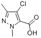 结构式 CAS# 98198-65-3, 4-氯-1,3-二甲基-1H-吡唑-5-羧酸