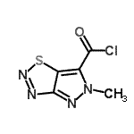 CAS#: 98206-21-4， 5-Methyl-5H-pyrazolo[3,4-d][1,2,3]thiadiazole-6-carbonyl chloride