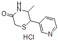 CAS 登录号:98320-12-8, 5-甲基-6-(3-吡啶基)硫代吗啉-3-酮盐酸盐