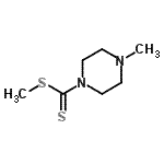 structure of CAS# 98428-90-1, Methyl 4-methyl-1-piperazinecarbodithioate;1-Methyl-4-(methylsulfanyl)carbothioylpiperazine;methyl 4-methylpiperazine-1-carbodithioate;MFCD22373667