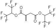 structure of CAS# 98452-82-5, 2-Methylene-Butanedioic Acid 1,4-Bis[2,2,2-Trifluoro-1-(Trifluoromethyl)Ethyl] Ester;BIS(HEXAFLUOROISOPROPYL)ITACONATE;Bis-Hexafluoro-2-Propylitaconate;HFIP-I