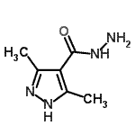 结构式 CAS# 98484-97-0, 3,5-二甲基-1H-吡唑-4-甲酰肼