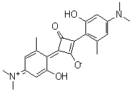 CAS#: 98523-15-0， (4E)-2-[4-(Dimethylamino)-2-hydroxy-6-methylphenyl]-4-[4-(dimethyliminio)-2-hydroxy-6-methyl-2,5-cyclohexadien-1-ylidene]-3-oxo-1-cyclobuten-1-olate