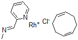 CAS#: 98716-29-1， ((1,2,5,6-Eta)-1,5-cyclooctadiene)(N-(2-pyridinylmethylene)methanamine-N,N')-Rhodium(1+) chloride