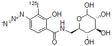 CAS#: 98897-10-0， N-(4-Iodoazidosalicyl)-6-Amido-6-Deoxyglucopyranose