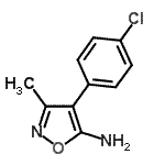 CAS#: 98947-25-2， 4-(4-Chlorophenyl)-3-methyl-1,2-oxazol-5-amine