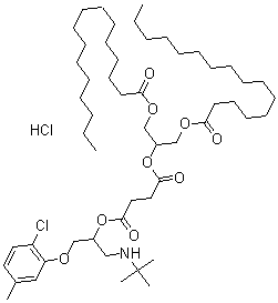 CAS#: 99026-79-6， Butanedioic Acid 1-[2-(2-Chloro-5-Methylphenoxy)-1-[[(1,1-Dimethylethyl)Amino]Methyl]Ethyl]4-[2-[(1-Oxohexadecyl)Oxy]-1-[[(1-Oxohexadecyl)Oxy]Methyl]Ethyl] Ester Hydrochloride(1:1)