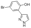 structure of CAS# 99067-15-9, 4-Bromo-2-(1H-Pyrazol-3-Yl)Phenol;5-(2`-Hydroxy-5`-Bromophenyl)Pyrazole;3-(5-BROMO-2-HYDROXYPHENYL)PYRAZOLE;4-BROMO-2-(1H-PYRAZOL-3-YL)PHENOL