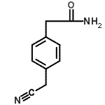structure of CAS# 99071-55-3, 2-[4-(Cyanomethyl)phenyl]acetamide