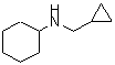 structure of CAS# 99175-40-3, N-(Cyclopropylmethyl)cyclohexanamine;cyclohexyl(cyclopropylmethyl)amine;N-(cyclopropylmethyl)cyclohexanamine;N-cyclohexyl-N-(cyclopropylmethyl)amine