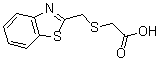 structure of CAS# 99184-85-7, 2-(Benzothiazol-2-Ylmethylsulfanyl)Acetic Acid;2-(1,3-Benzothiazol-2-Ylmethylthio)Acetate;2-(1,3-Benzothiazol-2-Ylmethylsulfanyl)Ethanoate;Zinc00241380