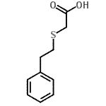 structure of CAS# 99186-25-1, [(2-Phenylethyl)sulfanyl]acetic acid;((2-phenylethyl)thio)acetic acid;[(2-phenylethyl)sulfanyl]acetic acid;2-(2-phenylethylthio)acetic acid