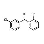 结构式 CAS# 99586-30-8, (2-溴苯基)(3-氯苯基)甲酮