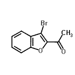 结构式 CAS# 99661-02-6, 1-(3-溴-1-苯并呋喃-2-基)乙酮