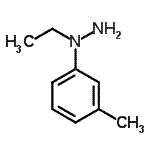structure of CAS# 99717-68-7, 1-Ethyl-1-(3-methylphenyl)hydrazine;1-Ethyl-1-(m-tolyl)hydrazine;1-Ethyl-1-(m-tolyl)-hydrazine