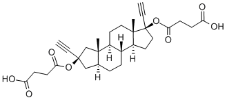 CAS#: 99814-12-7， (2beta,5alpha,17alpha)-2-Ethynyl-A-Norpregn-20-Yne-2,17-Diol Bis(Hydrogen Butanedioate)