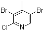 结构式 CAS# 1000017-92-4, 2-氯-3,5-二溴-4-甲基吡啶