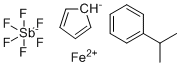 (η-枯烯)-(η-环戊二烯基)铁(II)六氟锑酸盐分子结构 (CAS 100011-37-8)
