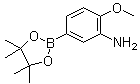 2-Methoxy-5-(4,4,5,5-tetramethyl-1,3,2-dioxaborolan-2-yl)aniline molecular structure (CAS 1000339-10-5)