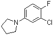 1-(3-Chloro-4-fluorophenyl)pyrrolidine molecular structure (CAS 1000339-33-2)