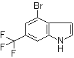 4-Bromo-6-(trifluoromethyl)-1H-indole molecular structure (CAS 1000342-93-7)