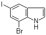 7-Bromo-5-iodo-1H-indole molecular structure (CAS 1000343-38-3)