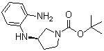 structure of CAS# 1000370-80-8, (3R)-3-[(2-Aminophenyl)amino]-1-pyrrolidinecarboxylic acid 1,1-dimethylethyl ester