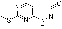 1,2-Dihydro-6-(methylthio)-3H-pyrazolo[3,4-d]pyrimidin-3-one molecular structure (CAS 100047-42-5)