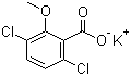 麦草畏钾盐分子结构 (CAS 10007-85-9)