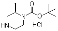 (2R)-2-Methyl-1-piperazinecarboxylic acid tert-butyl ester hydrochloride molecular structure (CAS 1000853-53-1)