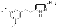 5-[2-(3,5-Dimethoxyphenyl)ethyl]-1H-pyrazol-3-amine molecular structure (CAS 1000895-53-3)