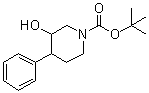 3-Hydroxy-4-phenyl-1-piperidinecarboxylic acid 1,1-dimethylethyl ester molecular structure (CAS 1000931-04-3)
