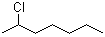 结构式 CAS# 1001-89-4, (±)-2-氯庚烷