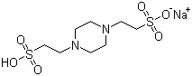 Sodium hydrogen piperazine-1,4-diethanesulphonate molecular structure (CAS 10010-67-0)