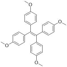 Tetrakis(4-methoxyphenyl)ethylene molecular structure (CAS 10019-24-6)