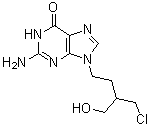 2-氨基-9-[4-氯-3-(羟基甲基)丁基]-1,9-二氢-6H-嘌呤-6-酮分子结构 (CAS 100199-40-4)