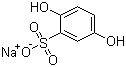 structure of CAS# 10021-55-3, 2,5-Dihydroxybenzenesulfonic acid monosodium salt;2,5-Dihydroxybenzenesulfonic acid sodium salt; Hydroquinone monosulfonic acid sodium salt; Sodium 2,5-dihydroxybenzenesulfonate; Sodium p-hydroquinone-2-sulfonate