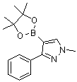 1-Methyl-3-phenyl-4-(4,4,5,5-tetramethyl-1,3,2-dioxaborolan-2-yl)-1H-pyrazole molecular structure (CAS 1002334-06-6)