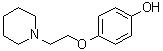 4-[[2-(1-Piperidinyl)ethyl]oxy]phenol molecular structure (CAS 100238-42-4)