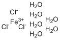 Ferric chloride hexahydrate molecular structure (CAS 10025-77-1)