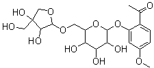 结构式 CAS# 100291-86-9, 牡丹酚新甙
