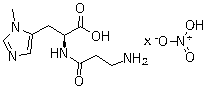 structure of CAS# 10030-52-1, L-Anserine nitrate;beta-Alanyl-3-methyl-L-histidine nitrate