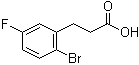 2-溴-5-氟苯丙酸分子结构 (CAS 1003048-71-2)
