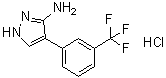 4-[3-(三氟甲基)苯基]-1H-吡唑-3-胺单盐酸盐分子结构 (CAS 10033-14-4)